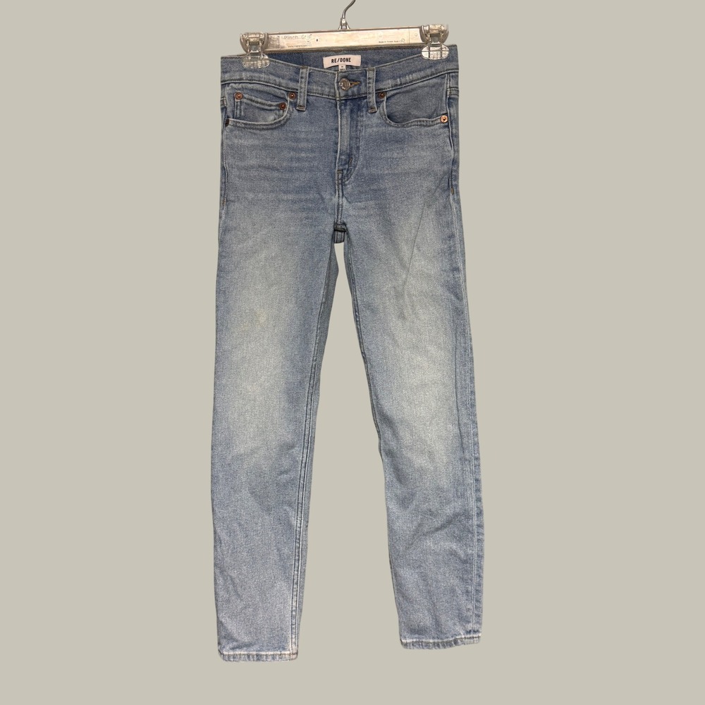 RE/DONE Originals 90s Mid Rise Ankle Crop Jeans - Light Wash Size 24 182-3WWRAC